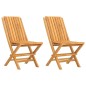 vidaXL Sedie da Giardino Pieghevoli 2pz 47x47x89cm Legno Massello Teak vidaXL Sedie da Giardino Pieghevoli 2pz 47x47x89cm Legno Massello Teak