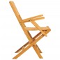 vidaXL Sedie da Giardino Pieghevoli 2pz 55x61x90cm Legno Massello Teak