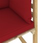 vidaXL Divano Angolare da Giardino con Cuscini Pino Impregnato Verde vidaXL Divano Angolare da Giardino con Cuscini Pino Impregnato Verde