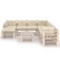 vidaXL Salotto da Giardino in Pallet 9 pz e Cuscini in Legno di Pino vidaXL Salotto da Giardino in Pallet 9 pz e Cuscini in Legno di Pino
