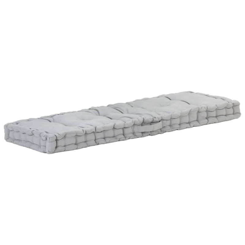 Cuscino per Pallet e Pavimento in Cotone 120x40x7 cm Grigio Cuscino per Pallet e Pavimento in Cotone 120x40x7 cm Grigio