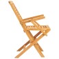 vidaXL Sedie da Giardino Pieghevoli 2pz 56x63x90cm Legno Massello Teak vidaXL Sedie da Giardino Pieghevoli 2pz 56x63x90cm Legno Massello Teak