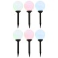 vidaXL Lampade Solari da Esterno 6 pz LED Sferiche 20 cm RGB vidaXL Lampade Solari da Esterno 6 pz LED Sferiche 20 cm RGB