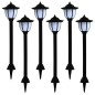 vidaXL Lampade Solari da Esterno 6 pz LED Nere vidaXL Lampade Solari da Esterno 6 pz LED Nere
