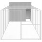 vidaXL Casetta Cani Corsa Grigio Chiaro 214x661x181 cm Acciaio Zincato