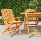 vidaXL Sedie da Giardino Pieghevoli 2pz 61x67x90cm Legno Massello Teak vidaXL Sedie da Giardino Pieghevoli 2pz 61x67x90cm Legno Massello Teak