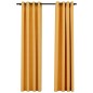 Tende Oscuranti Effetto Lino con Occhielli 2pz Gialle 140x225cm Tende Oscuranti Effetto Lino con Occhielli 2pz Gialle 140x225cm