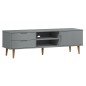 Mobile TV MOLDE Grigia 158x40x49 cm in Legno Massello di Pino Mobile TV MOLDE Grigia 158x40x49 cm in Legno Massello di Pino