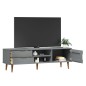 Mobile TV MOLDE Grigia 158x40x49 cm in Legno Massello di Pino Mobile TV MOLDE Grigia 158x40x49 cm in Legno Massello di Pino