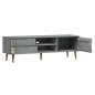 Mobile TV MOLDE Grigia 158x40x49 cm in Legno Massello di Pino Mobile TV MOLDE Grigia 158x40x49 cm in Legno Massello di Pino