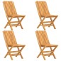 vidaXL Set da Pranzo per Giardino 5 pz in Legno Massello di Teak vidaXL Set da Pranzo per Giardino 5 pz in Legno Massello di Teak