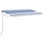 Tenda Automatica con Sensore Vento e LED 400x300 cm Blu Bianca Tenda Automatica con Sensore Vento e LED 400x300 cm Blu Bianca
