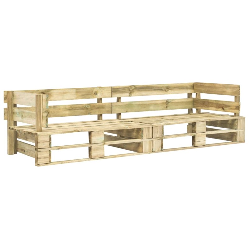 vidaXL Divano da Giardino in Pallet 2 Posti in Legno vidaXL Divano da Giardino in Pallet 2 Posti in Legno