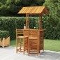 vidaXL Set da Bar per Giardino 3 pz in Legno Massello di Acacia