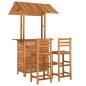 vidaXL Set da Bar per Giardino 3 pz in Legno Massello di Acacia