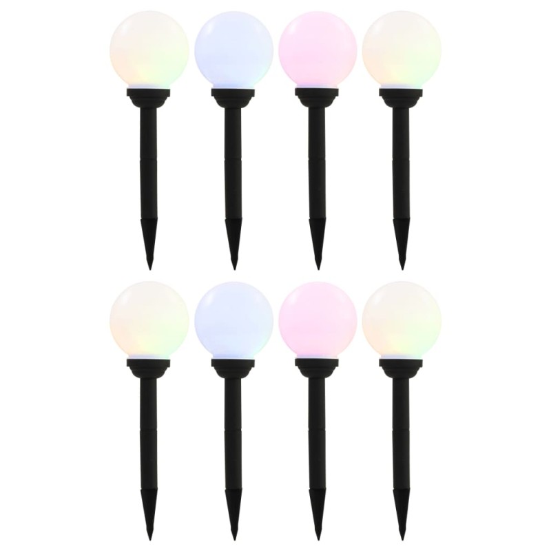 vidaXL Lampade Solari da Esterno 8 pz LED Sferiche 15 cm RGB vidaXL Lampade Solari da Esterno 8 pz LED Sferiche 15 cm RGB