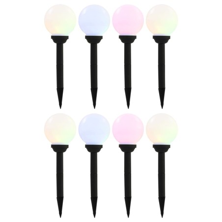 vidaXL Lampade Solari da Esterno 8 pz LED Sferiche 15 cm RGB