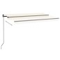 Tenda da Sole Retrattile Manuale con LED 450x300 cm Crema Tenda da Sole Retrattile Manuale con LED 450x300 cm Crema
