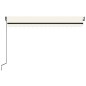 Tenda da Sole Retrattile Manuale con LED 450x300 cm Crema Tenda da Sole Retrattile Manuale con LED 450x300 cm Crema