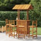 vidaXL Set da Bar per Giardino 5 pz in Legno Massello di Acacia vidaXL Set da Bar per Giardino 5 pz in Legno Massello di Acacia