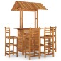 vidaXL Set da Bar per Giardino 5 pz in Legno Massello di Acacia vidaXL Set da Bar per Giardino 5 pz in Legno Massello di Acacia