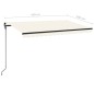 Tenda da Sole Retrattile Manuale con LED 450x300 cm Crema Tenda da Sole Retrattile Manuale con LED 450x300 cm Crema