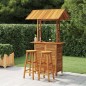 vidaXL Set da Bar per Giardino 3 pz in Legno Massello di Acacia vidaXL Set da Bar per Giardino 3 pz in Legno Massello di Acacia
