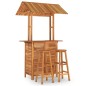 vidaXL Set da Bar per Giardino 3 pz in Legno Massello di Acacia vidaXL Set da Bar per Giardino 3 pz in Legno Massello di Acacia
