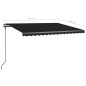 Tenda da Sole Retrattile Manuale con LED 4,5x3 m Antracite Tenda da Sole Retrattile Manuale con LED 4,5x3 m Antracite