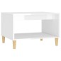vidaXL Tavolino da Salotto Bianco Lucido 60x50x40 cm Legno Multistrato