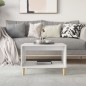 vidaXL Tavolino da Salotto Bianco Lucido 60x50x40 cm Legno Multistrato
