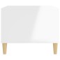 vidaXL Tavolino da Salotto Bianco Lucido 60x50x40 cm Legno Multistrato
