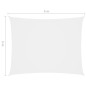 vidaXL Parasole a Vela Oxford Rettangolare 3x5 m Bianco