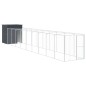vidaXL Casetta Cani con Corsa Antracite 165x1067x181cm Acciaio Zincato