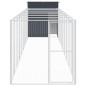 vidaXL Casetta Cani con Corsa Antracite 165x1067x181cm Acciaio Zincato