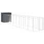 vidaXL Casetta Cani con Corsa Antracite 165x1067x181cm Acciaio Zincato