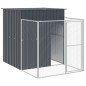 vidaXL Casetta Cani con Corsa Antracite 165x1067x181cm Acciaio Zincato