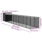 vidaXL Casetta Cani con Corsa Antracite 165x1067x181cm Acciaio Zincato