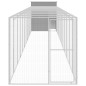 vidaXL Pollaio Area Corsa Grigio Chiaro 165x1271x181cm Acciaio Zincato