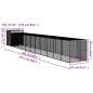 vidaXL Pollaio Area Corsa Grigio Chiaro 165x1271x181cm Acciaio Zincato