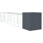 vidaXL Pollaio con Area Corsa Antracite 165x863x181 cm Acciaio Zincato vidaXL Pollaio con Area Corsa Antracite 165x863x181 cm Acciaio Zincato
