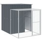 vidaXL Pollaio con Area Corsa Antracite 165x863x181 cm Acciaio Zincato vidaXL Pollaio con Area Corsa Antracite 165x863x181 cm Acciaio Zincato