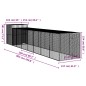 vidaXL Pollaio con Area Corsa Antracite 165x863x181 cm Acciaio Zincato vidaXL Pollaio con Area Corsa Antracite 165x863x181 cm Acciaio Zincato