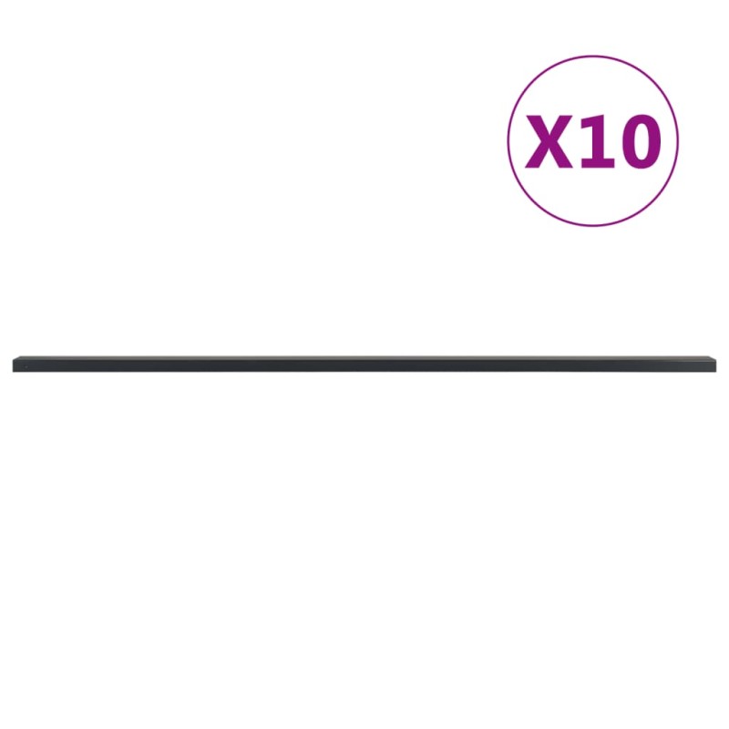 vidaXL Pali per Recinzione da Giardino 10 pz Grigi 260 cm in Acciaio vidaXL Pali per Recinzione da Giardino 10 pz Grigi 260 cm in Acciaio
