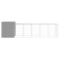 vidaXL Pollaio Area Corsa Grigio Chiaro 165x659x181 cm Acciaio Zincato vidaXL Pollaio Area Corsa Grigio Chiaro 165x659x181 cm Acciaio Zincato
