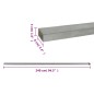 vidaXL Pali per Recinzione da Giardino 20 pz Argento 240 cm in Acciaio vidaXL Pali per Recinzione da Giardino 20 pz Argento 240 cm in Acciaio