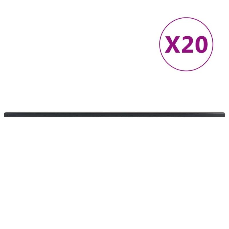 vidaXL Pali per Recinzione da Giardino 20 pz Grigi 240 cm in Acciaio vidaXL Pali per Recinzione da Giardino 20 pz Grigi 240 cm in Acciaio
