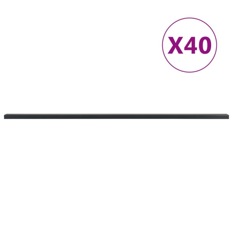 vidaXL Pali per Recinzione da Giardino 40 pz Grigi 200 cm in Acciaio vidaXL Pali per Recinzione da Giardino 40 pz Grigi 200 cm in Acciaio