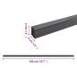 vidaXL Pali per Recinzione da Giardino 40 pz Grigi 200 cm in Acciaio vidaXL Pali per Recinzione da Giardino 40 pz Grigi 200 cm in Acciaio