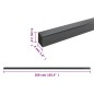 vidaXL Pali per Recinzione da Giardino 40 pz Grigi 260 cm in Acciaio vidaXL Pali per Recinzione da Giardino 40 pz Grigi 260 cm in Acciaio